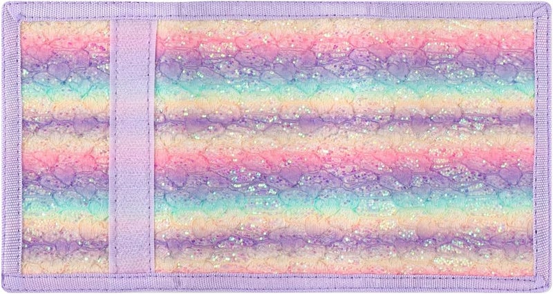 Nitort Wallet,RFID Trifold Canvas Outdoor Sports Wallets for Kid,Lovely and Novelty Wallet with Zipper for Kids- Front Pocket Wallet with Magic Sticker(Rainbow Bling KW01) - Image 2